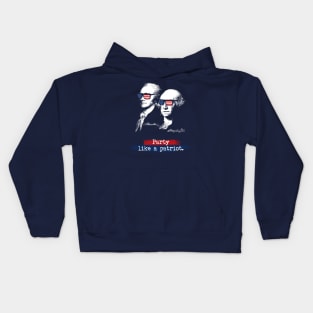 Hamilton Washington Party Like A Patriot Funny Tee Kids Hoodie